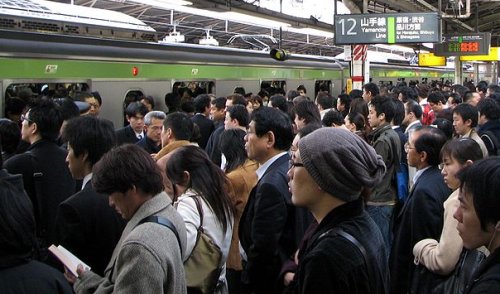 Morning commuters hoping to board a train that’s already full