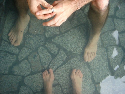 Bathing feet